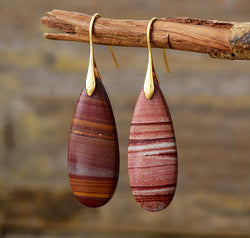 Natural Stone Waterdrop Shape Earrings