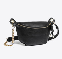 PU Leather Chain Strap Crossbody Bag