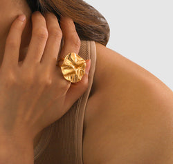 18K Gold-Plated Irregular Open Ring
