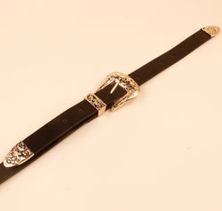 Double Buckle PU Leather Belt