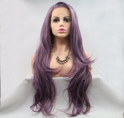 13*3" Lace Front Wigs Synthetic Long Wavy 24" 130% Density