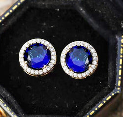 Contrast 2 Carat Moissanite Platinum-Plated Stud Earrings