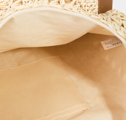 Fame Straw Braided Tote Bag