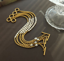 Freshwater Pearl Titanium Steel Bracelet