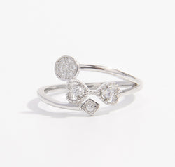 925 Sterling Silver Inlaid Zircon Ring