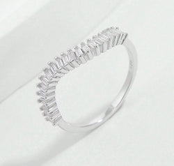 925 Sterling Silver Inlaid Zircon Ring