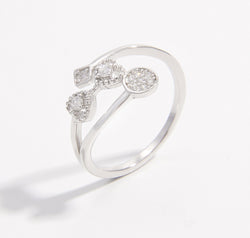 925 Sterling Silver Inlaid Zircon Ring