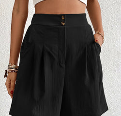 High Waist Shorts with Pockets