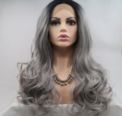 13*3" Lace Front Wigs Synthetic Long Wavy 24" 130% Density