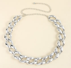 1.2" Width Acrylic Curb Chain Belt