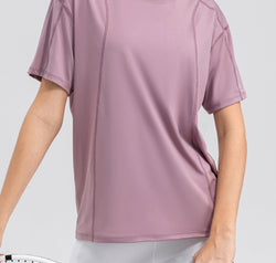 Round Neck Short Sleeve Active Top