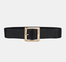 Rectangle Buckle Elastic Wide Belt