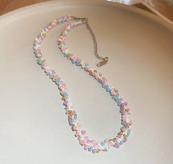 Titanium Steel Rice Bead Necklace