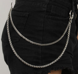 Double-Layered Metal Chain Belt