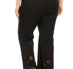Plus Size Openwork Detail Pants