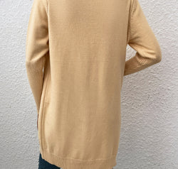 Open Front Long Sleeve Cardigan with Pockets