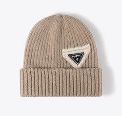 HAPPY Contrast Beanie