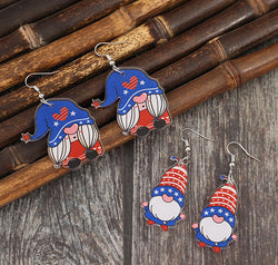 2 Pair Acrylic Gnome Earrings