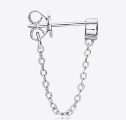 Inlaid Moissanite Chain Earrings