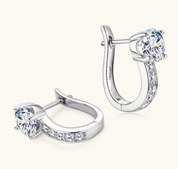 2 Carat Moissanite 925 Sterling Silver Earrings