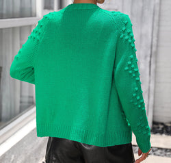 Open Front Long Sleeve Cardigan