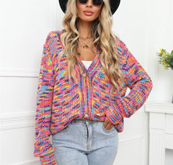 V-Neck Long Sleeve Cardigan
