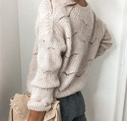 Openwork Button Up Long Sleeve Cardigan