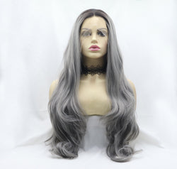 13*3" Lace Front Wigs Synthetic Long Wavy 24" 130% Density