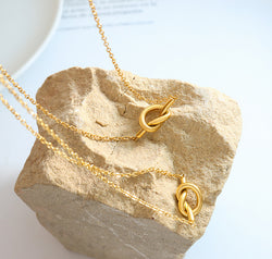 18K Gold-Plated Titanium Steel Knot Necklace