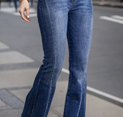 Plus Size High Waist Flare Jeans