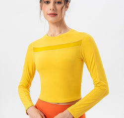 Round Neck Long Sleeve Active T-Shirt