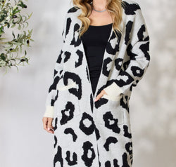 BiBi Leopard Open Front Cardigan