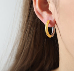 18K Gold-Plated Huggie Earrings