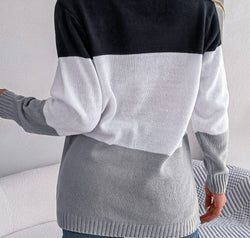 Cable-Knit Striped Button Up Cardigan