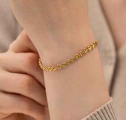 Heart Chain Lobster Clasp Bracelet