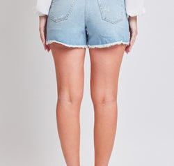YMI Jeanswear Distressed Frayed Hem Denim Shorts
