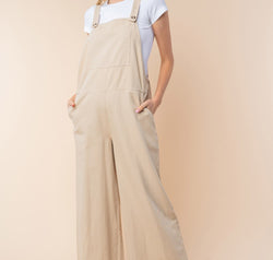 White Birch Sleeveless Wide Leg Jumpsuit