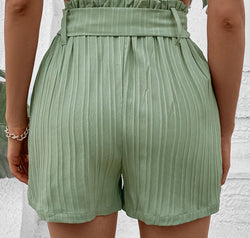 Belted Shorts with Pockets