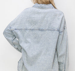 RISEN Button Up Long Sleeve Shacket