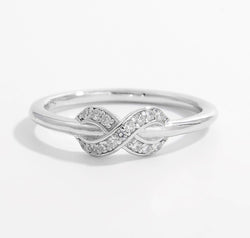 925 Sterling Silver Zircon Geometric Ring