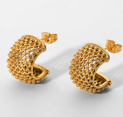 Mesh Half Hoop Earrings