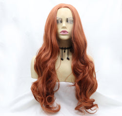 13*3" Lace Front Wigs Synthetic Long Wavy 24" 130% Density