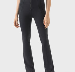 Zipper Detail High Waist Active Pants