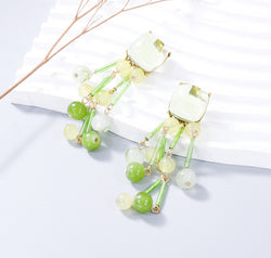 Acrylic Bead Dangle Earrings