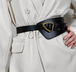 Irregular PU Leather Belt