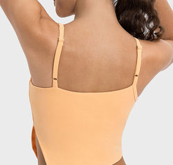 Slit Asymmetrical Neck Active Cami