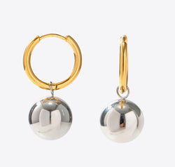 18K Gold-Plated Copper Ball Drop Earrings