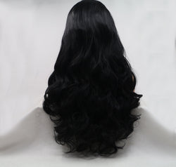 13*3" Lace Front Wigs Synthetic Long Wavy 24" 130% Density