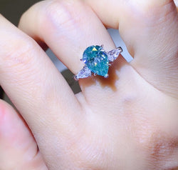 2 Carat 925 Sterling Silver Moissanite Ring