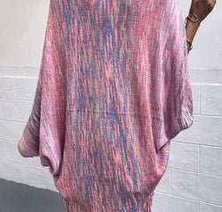 Open Front Fringe Hem Poncho